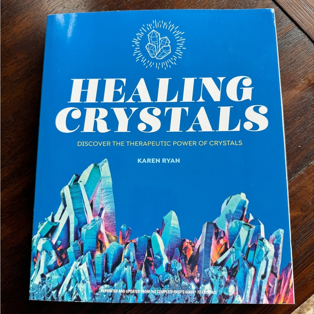 Blue and White Healing Crystals Coffee Table Book